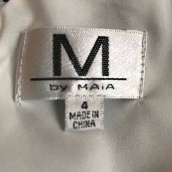 M by Maia Blue & White Linen A-Line Dress, size 4 - Picture 5 of 5